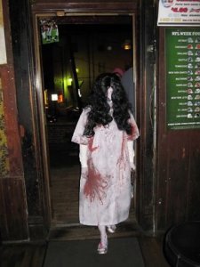 Mary Hatchet visits bars on campus.